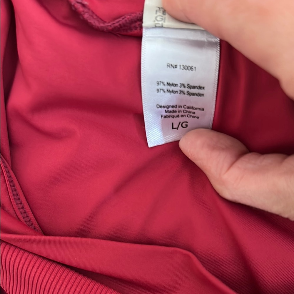 L*Space strawberry red bikini, women’s small top, and large bottom - Picture 4 of 6